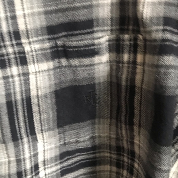 LRL Plaid Button Down Flannel size L - Picture 5 of 5